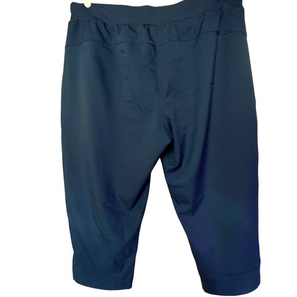St John's Bay Dark Blue Capri Stretch Pull On Pants Size L - Picture 2 of 4